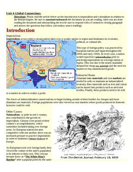 Preview of Imperialism--Introductory Reading