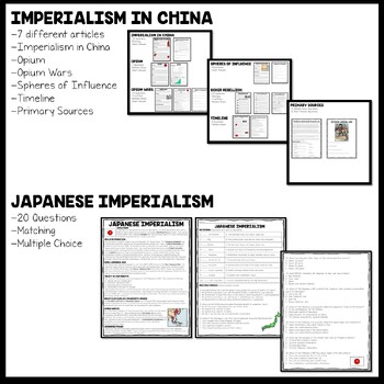 Age of Imperialism Reading Comprehension Worksheet Bundle | TpT