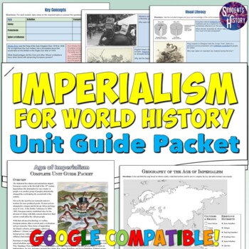 Preview of Imperialism Study Guide Unit Packet: Map, Timeline, Activities