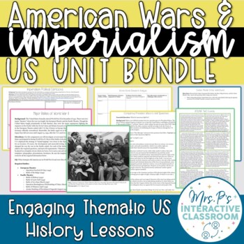 Preview of Imperialism & War Thematic Unit Bundle for US History (Distance Learning!)