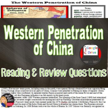 Preview of Imperialism | Western Penetration of CHINA | Reading | Print & Digital