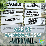 Imperialism Word Wall without definitions