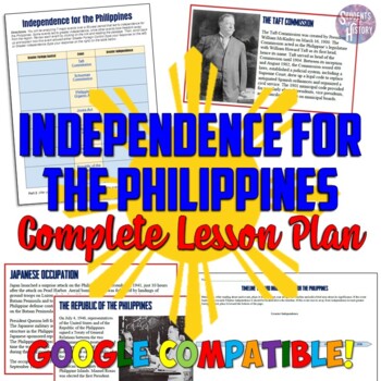 imperialism and independence for the philippines lesson plan tpt