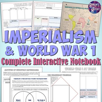 Preview of Imperialism and World War 1 Interactive Notebook Pages