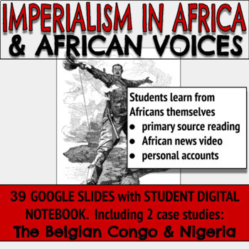 Preview of Imperialism in Africa DISTANCE LEARNING & IN CLASS - Belgian Congo & Nigeria