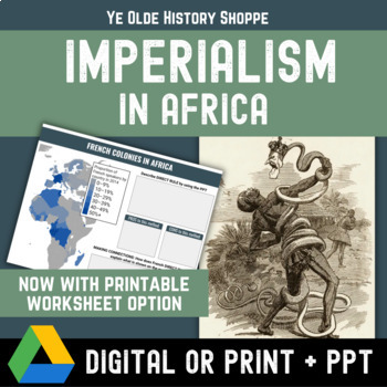 Preview of Imperialism in Africa Digital Notebook & Lecture for World History or AP Euro