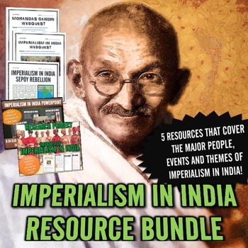 Preview of Imperialism in India - Resource Bundle (PowerPoint, Project, Webquests)