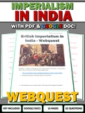 Imperialism in India - Webquest with Key (Google Doc Included)