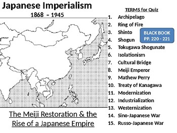 Preview of The Meiji Restoration & the 20th century Empire of Japan LESSON BUNDLE