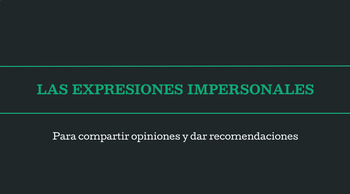 Preview of Impersonal Expressions with Infinitives