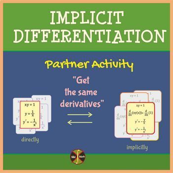 Preview of Implicit Differentiation - Partner Activity (solutions)