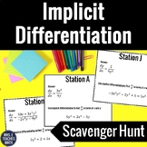 Implicit Differentiation Scavenger Hunt