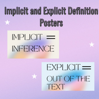 Preview of Implicit and Explicit Posters