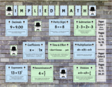 Implied Math Printables (Posters / Bulletin Board Set)