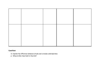 Importance of nutrients worksheet by Ms S's resources | TpT