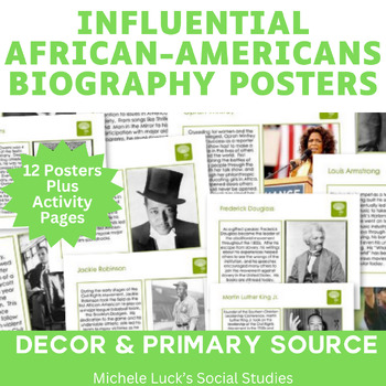 Preview of Important African Americans Biography Centers Activity - Black History Month
