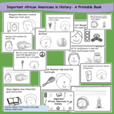 Important African Americans in History Printable books
