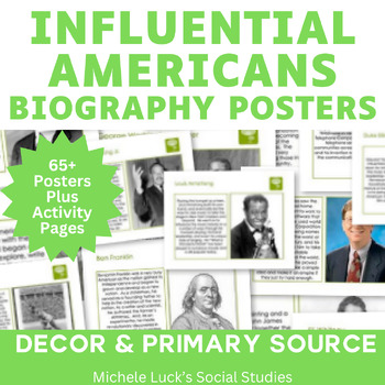 Preview of Important Americans Biography Activity Set - 65+ People All Inclusive