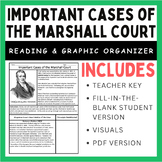 Important Cases of the Marshall Court: Reading & Graphic O