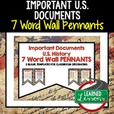 Important Documents from American History Word Wall Civics