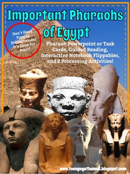 Preview of Important Egyptian Pharaohs Interactive Notebook