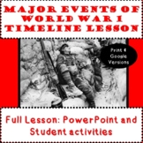 Important Events of World War 1 Timeline Activities - Prin