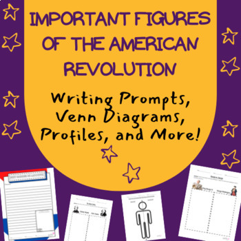 Preview of Important People of the American Revolution: Webquest, Writing, Profiles