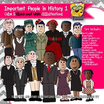 Preview of Important Historical People 1 Commercial Use Clipart