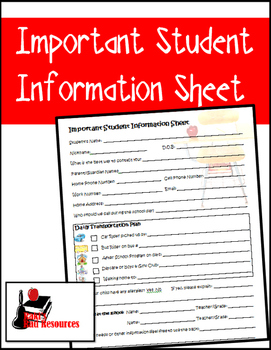 Preview of Important Student Information Sheet