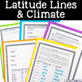 Latitude Lines and Climate Regions Activity