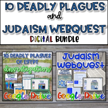 Preview of 10 Plagues and Judaism WebQuest Bundle - Digital Version