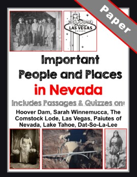 Preview of Nevada Important People & Places Bundle