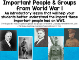 Important People and Groups from World War I (5.44)