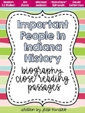 Important People from Indiana Biography Close Reading Passages