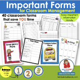 Important School Forms for Teachers | Classroom Management