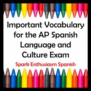 Preview of Important Vocabulary for the AP Spanish Language and Culture Exam Packet
