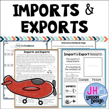 Imports and Exports by JH Lesson Design | Teachers Pay Teachers