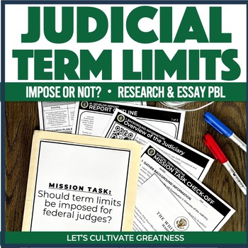 Preview of Supreme Court Term Limits - Amending the Constitution Civics Judicial Project 