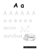 Impression en français (French Alphabet Practice Printing Sheets)