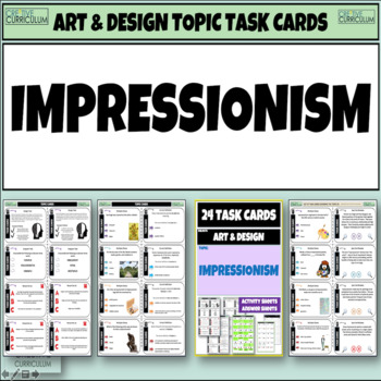 Preview of Impressionism Art History Task Cards