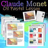 Monet Impressionism Oil Pastel Art Lesson - Step by Step P