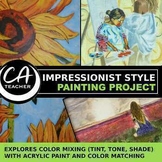 Impressionist Style Painting Project-Acrylic Paint Unit Vi