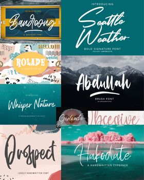 Preview of Impressive Elegant Fonts Package | Handwritten Beautiful Calligraphy Fonts