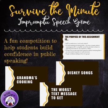Preview of Public Speaking Game -- Impromptu Speeches: Survive the Minute