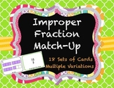 Improper Fraction, Mixed Number, Decimal Matching Activity Game