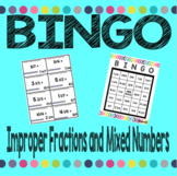 Improper Fraction and Mixed Number Conversion BINGO- Print