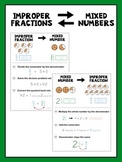 Improper Fraction and Mixed Number Anchor Chart/Reference Sheets