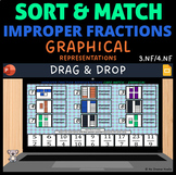 Improper Fractions Card Sort & Match - Graphical - Digital