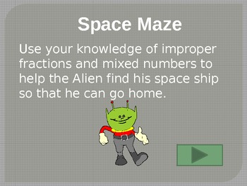 Preview of Improper Fractions and Mix Numbers PowerPoint Game