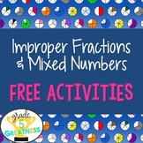 Free Improper Fractions and Mixed Numbers Activities